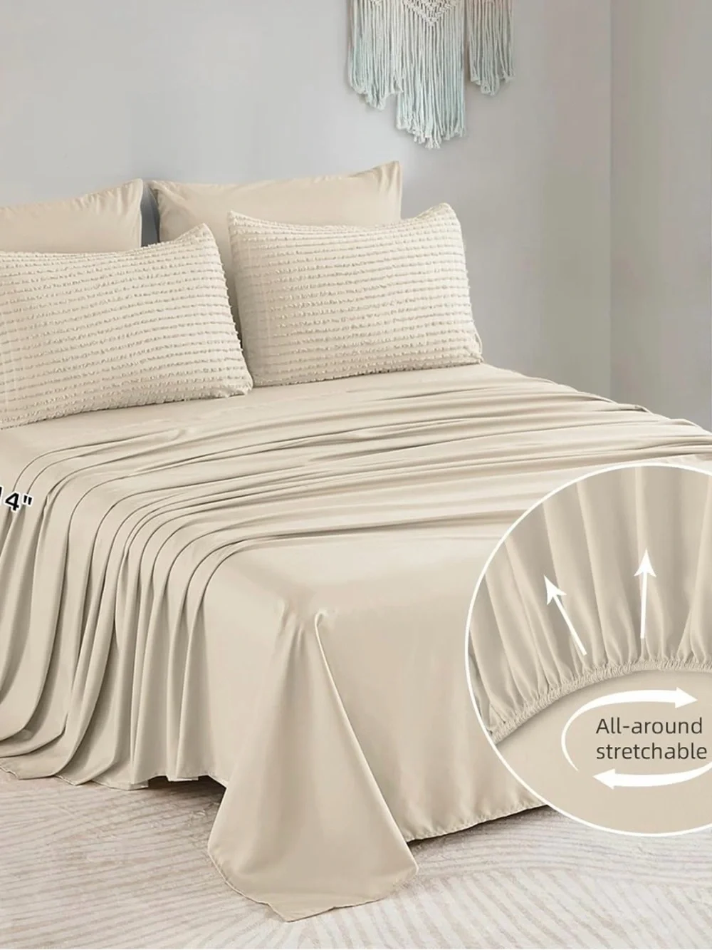 Luxury Cream Textured Comforter Set - Soft Neutral Bedding